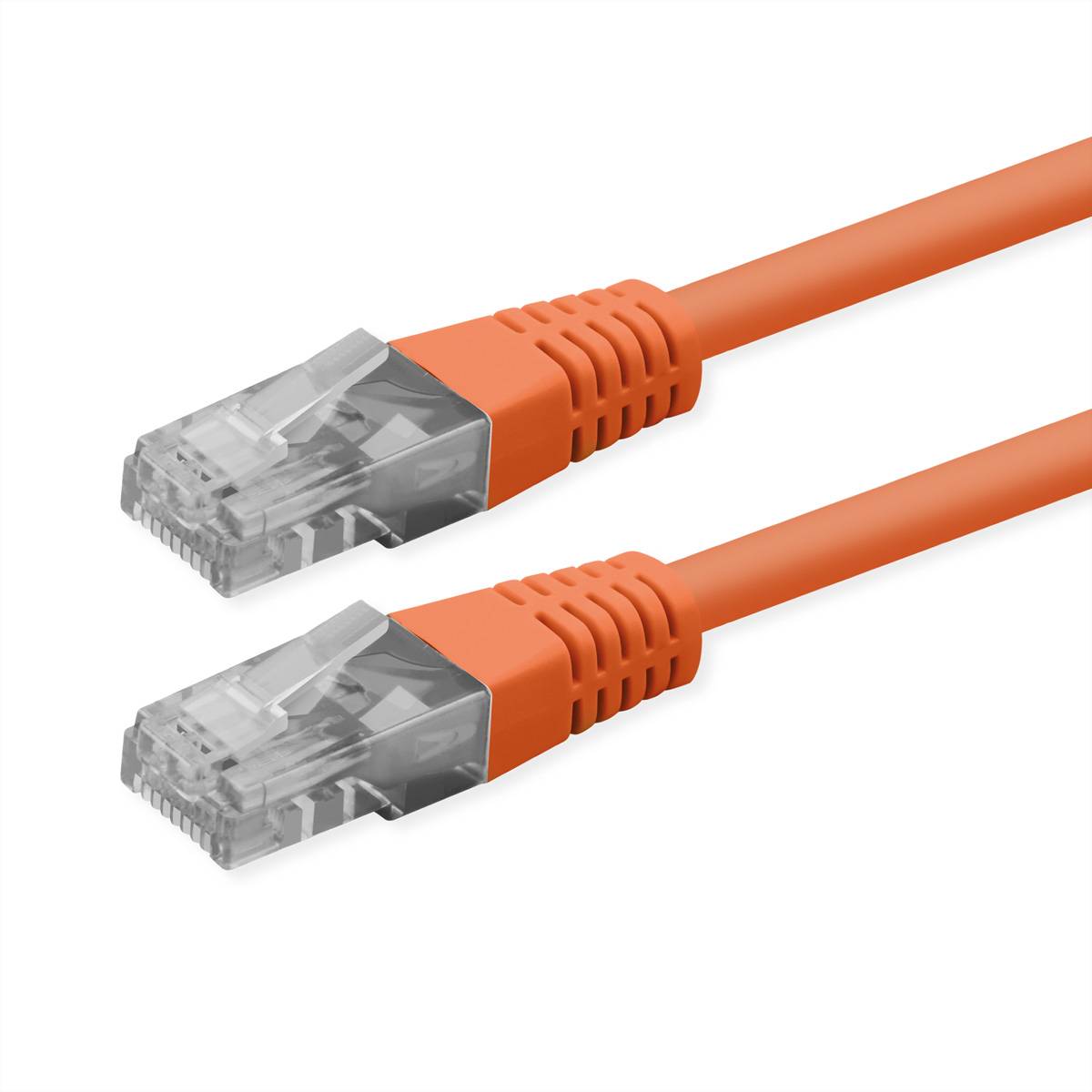 Roline 21.51.1567 RJ45 sieťové káble, prepojovacie káble CAT 6 U/UTP 5.00 m oranžová netienený 1 ks-0