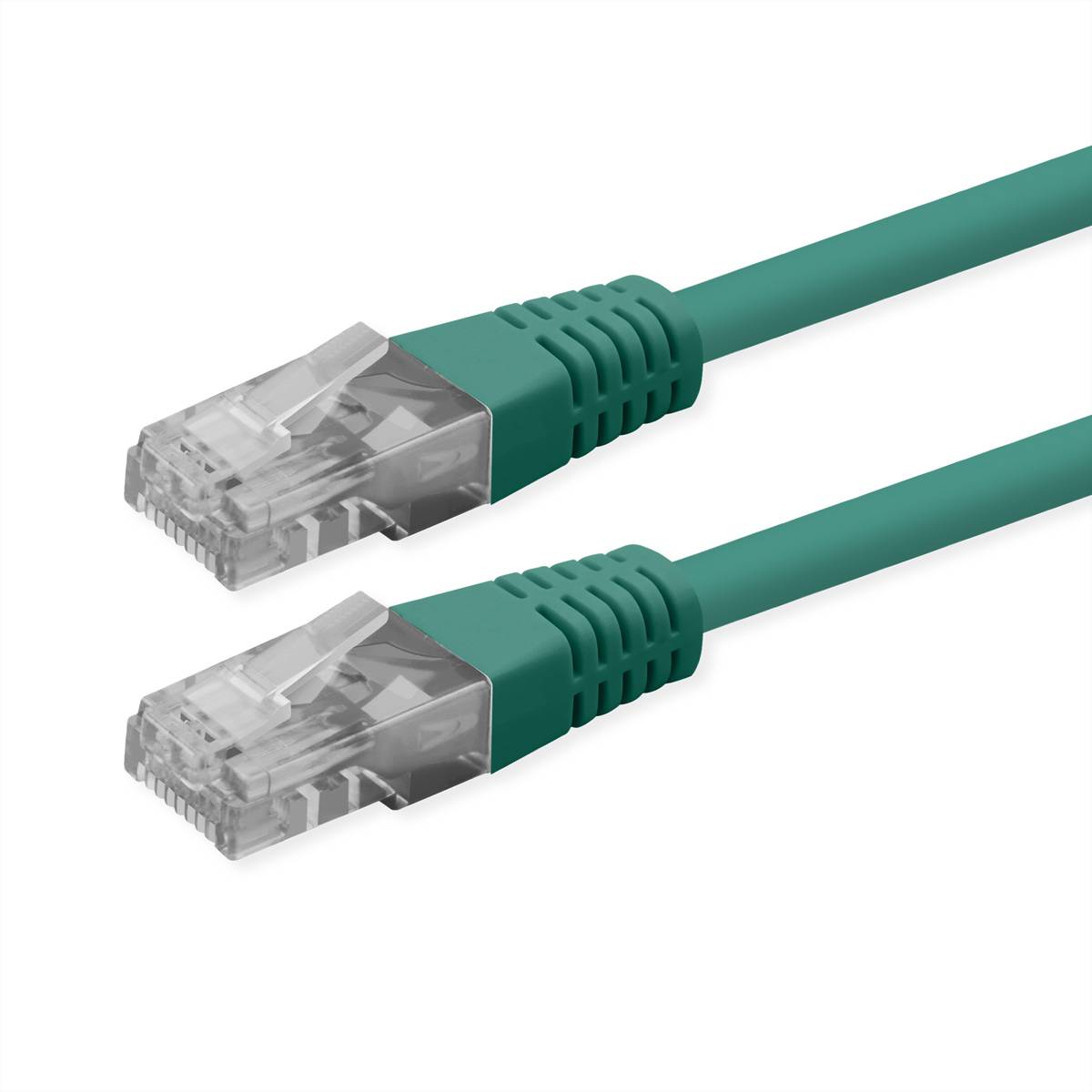 Roline 21.51.1543 RJ45 sieťové káble, prepojovacie káble CAT 6 U/UTP 2.00 m zelená netienený 1 ks-0