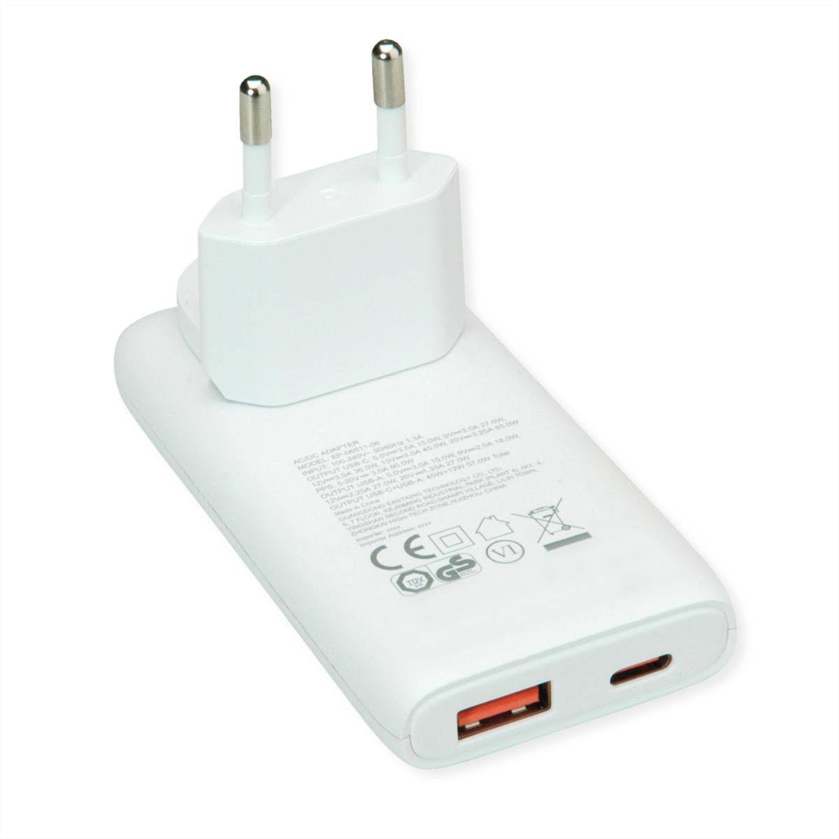 Value USB Charger mit Euro-/US-Stecker, 19.99.1112 Verdeler 1 stuk(s)