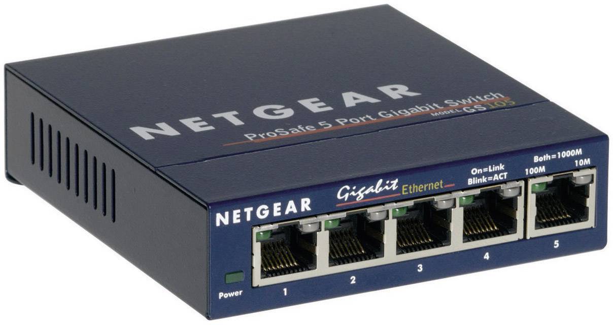NETGEAR GS105GE Netwerk switch 5 poorten 1000 MBit/s afbeelding