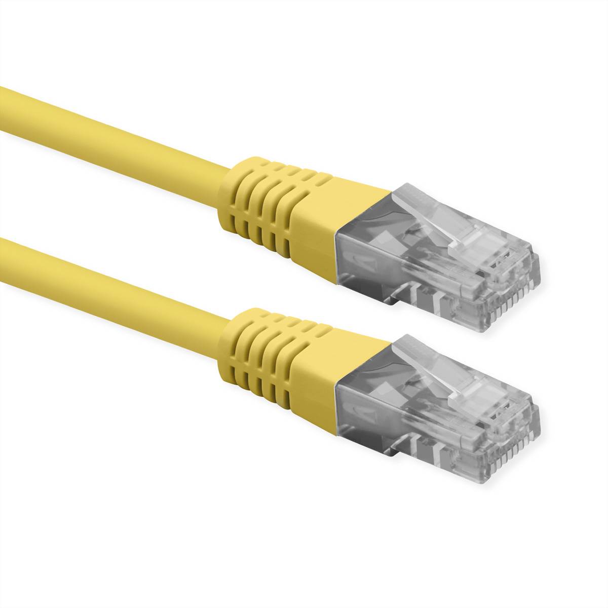 Roline 21.51.1562 RJ45 sieťové káble, prepojovacie káble CAT 6 U/UTP 5.00 m žltá netienený 1 ks-2