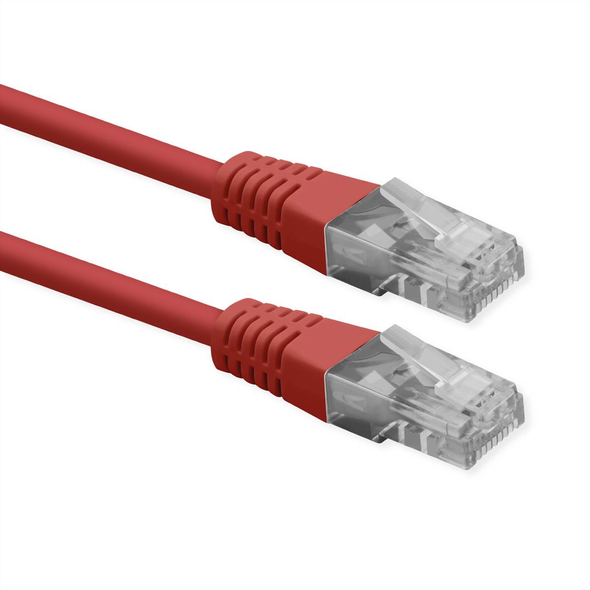 Roline 21.51.1551 RJ45 sieťové káble, prepojovacie káble CAT 6 U/UTP 3.00 m červená (jasná) netienený 1 ks-2