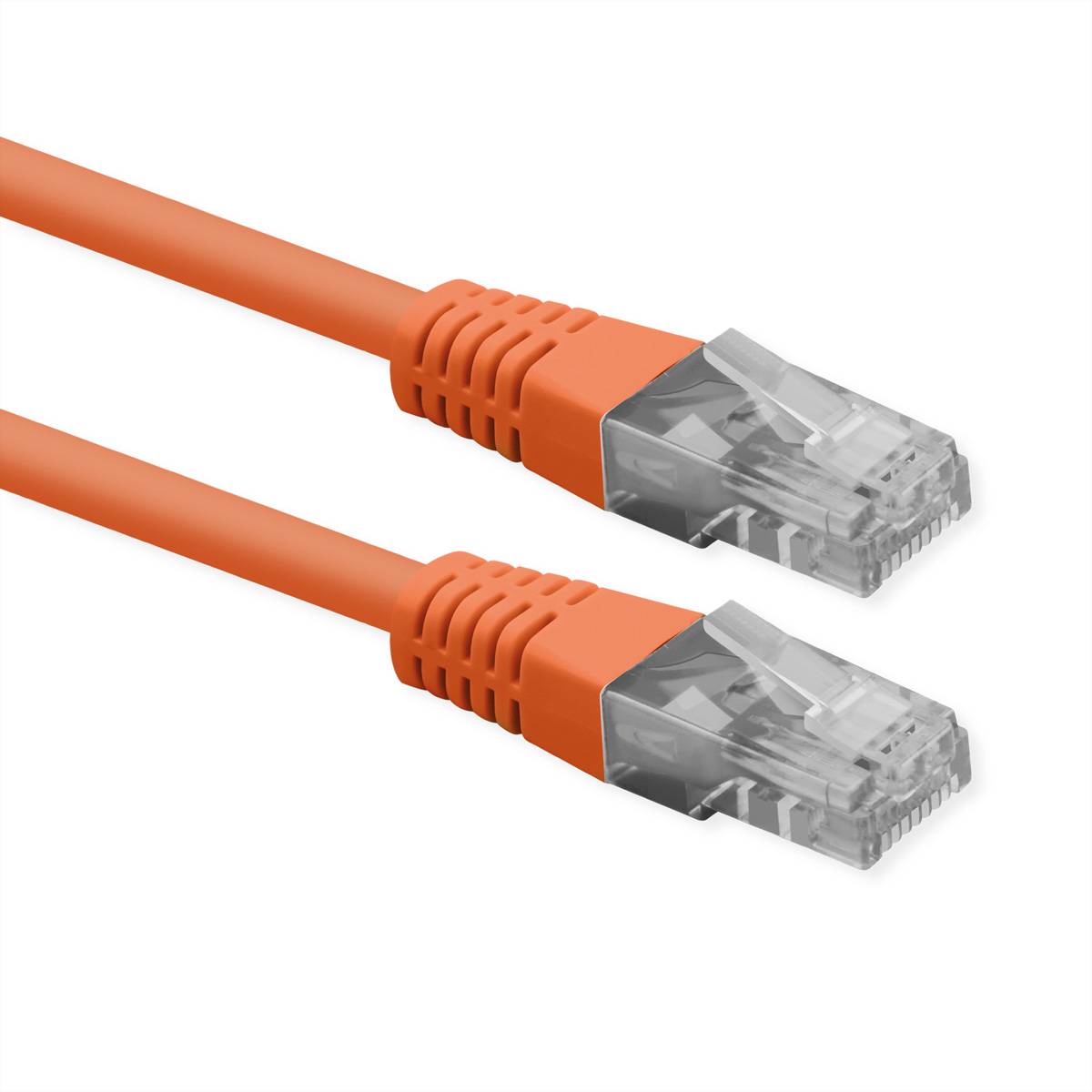 Roline 21.51.1567 RJ45 sieťové káble, prepojovacie káble CAT 6 U/UTP 5.00 m oranžová netienený 1 ks-2