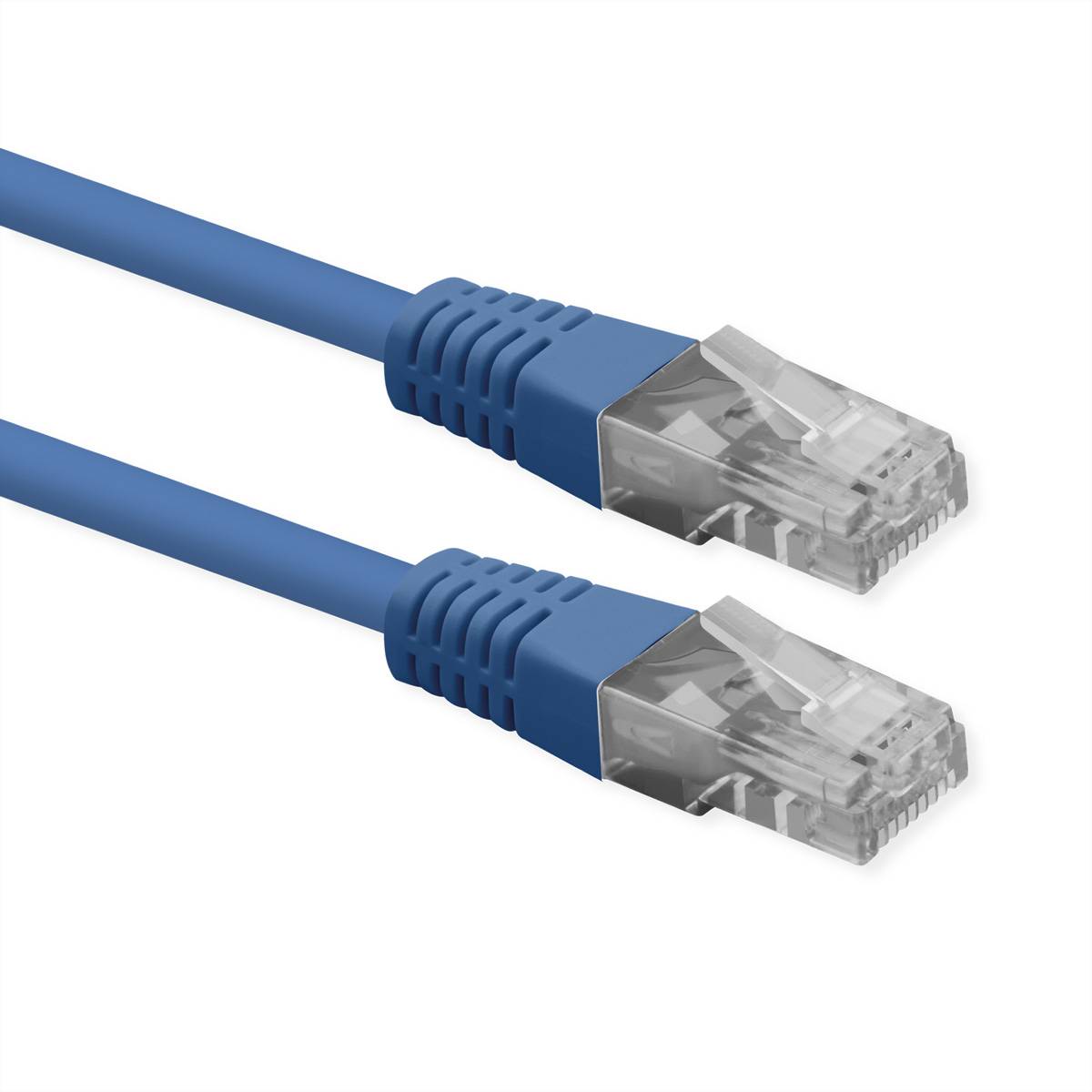 Roline 21.51.1554 RJ45 sieťové káble, prepojovacie káble CAT 6 U/UTP 3.00 m modrá netienený 1 ks-2
