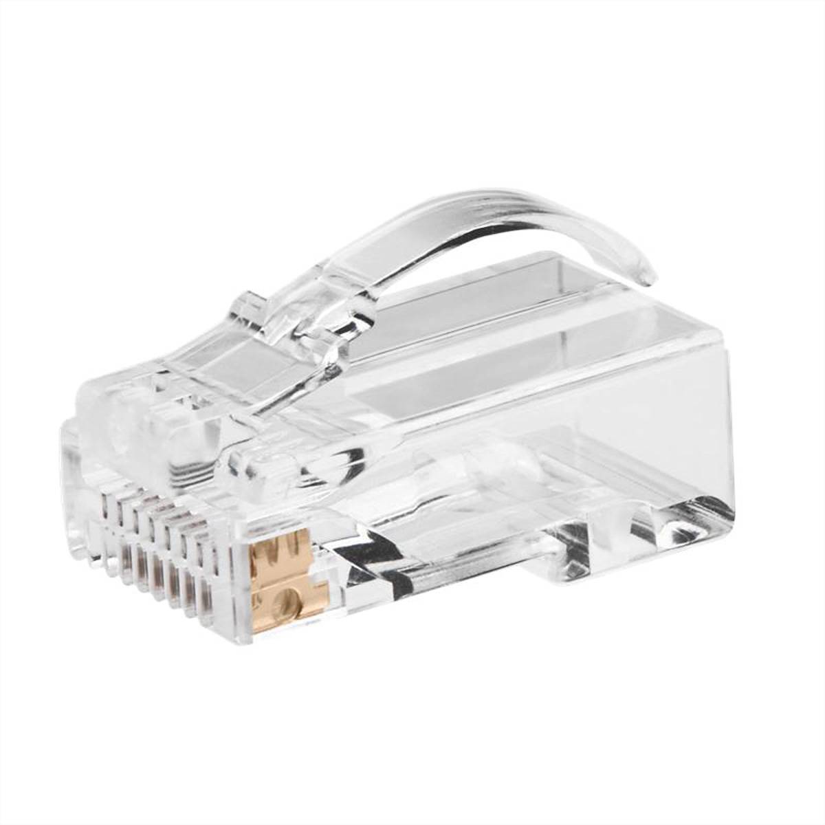 Roline RJ45 Stecker, ungeschirmt, Cat.6/ RJ45-doorgangsstekker voor de twisted pair-netwerkbekabeling... 21.17.3147 Transparant 1 stuk(s)