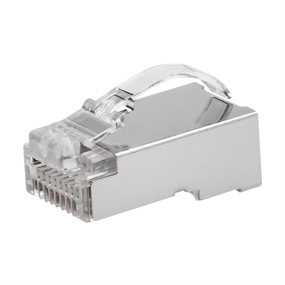 Roline RJ45 Stecker, geschirmt, Cat.6/6A RJ45-doorgangsstekker voor de twisted pair-netwerkbekabeling... 21.17.3146 Aluminium (metallic) 1 stuk(s)