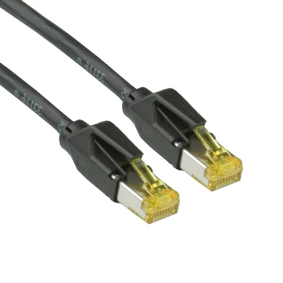 Secomp 21.05.9536 RJ45 sieťové káble, prepojovacie káble CAT 6A S/FTP 3.00 m čierna dvojžilový tienený, bez halogénov, s-0