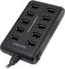 LogiLink UA0125 10 portů USB Hub čierna