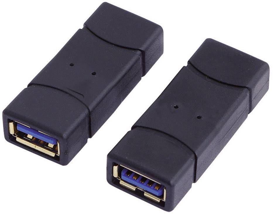 LogiLink USB 3.2 Gen 1 (USB 3.0) Adattatore [1x Presa A USB 3.2 Gen 1 (USB 3.0) - 1x Presa A USB 3.2 Gen 1 (USB 3.0)] AU0026 contatti connettore dorat