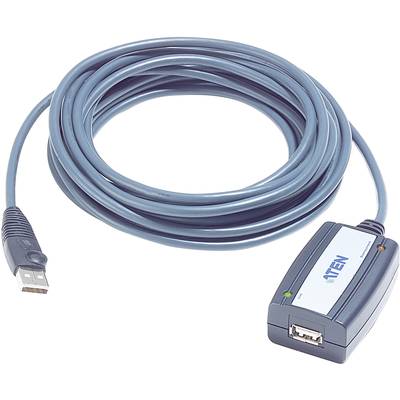 USB predlžovací kábel so zástrčkami, približne dva metre dlhý, s integrovaným zosilňovačom, používaný pre dlhé USB pripojenia.