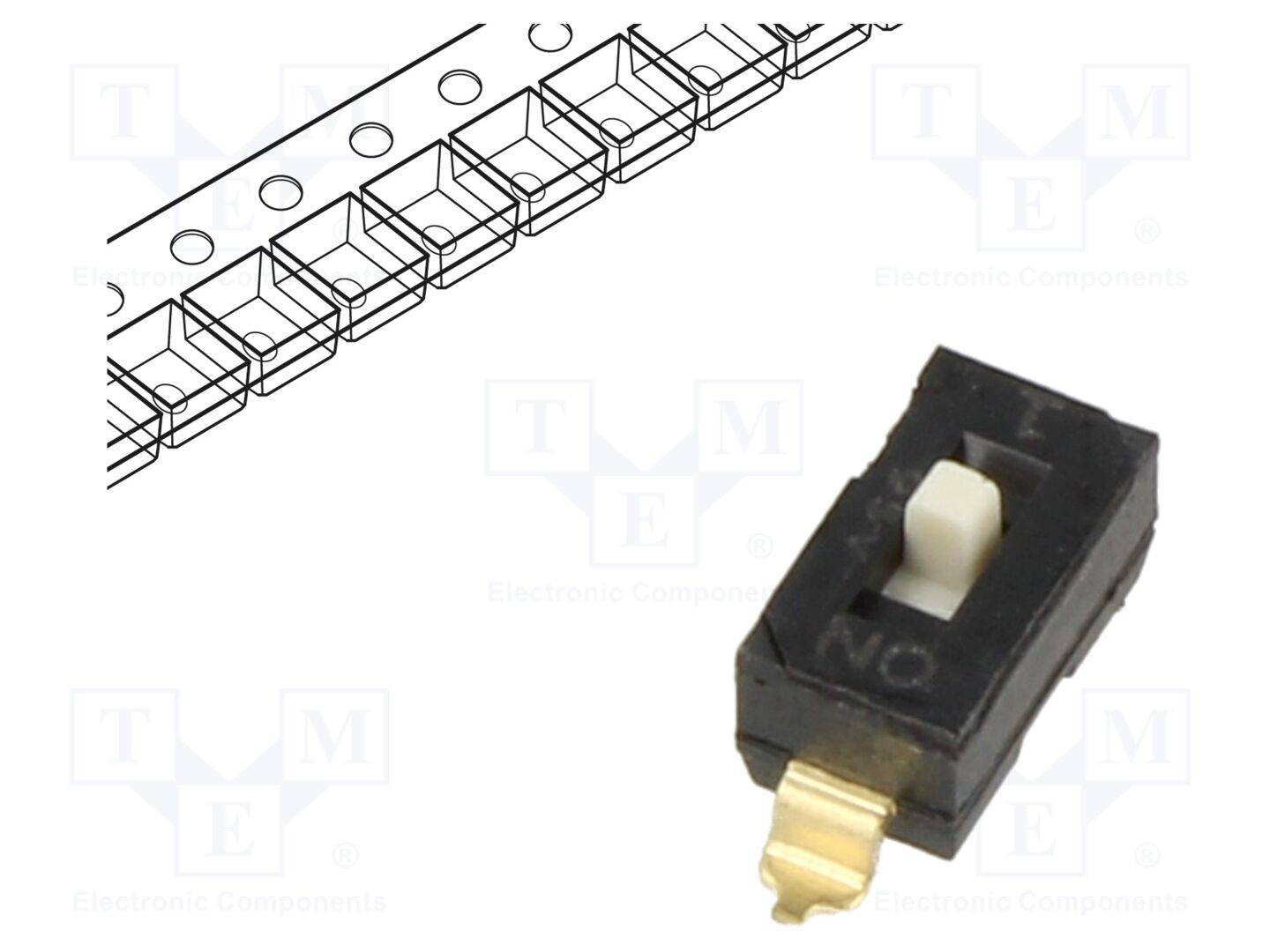 Aratas DIP spínač Pólov 1 SMD 1 ks Bag