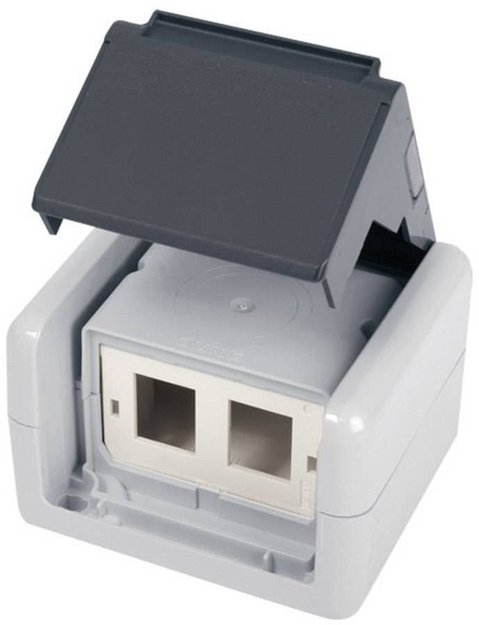 Telegärtner Presa di rete Da parete CAT 5e, CAT 6, CAT 6A Grigio