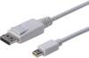 Digitus Mini-DisplayPort / DisplayPort káblový adaptér Mini DisplayPort konektory, Konektor DisplayPort 2.00 m biela AK-340102-020-W Kábel DisplayPort