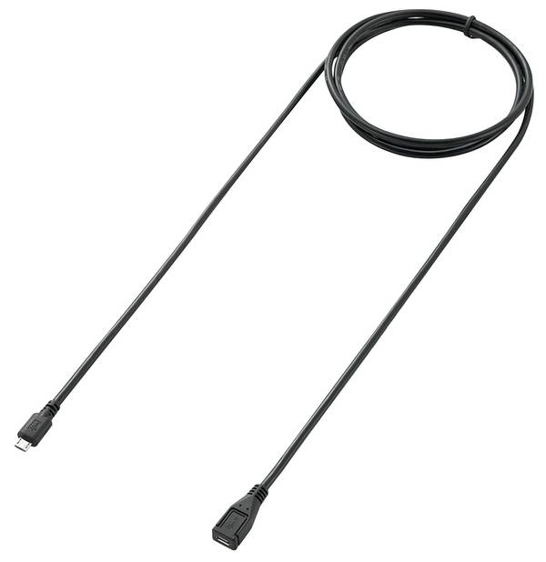 Renkforce USB kábel USB 2.0 USB Micro-B zástrčka, USB Micro-B zásuvka 1.80 m čierna pozlátené kontakty RF-5046550