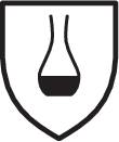 Symbol štítu s polovične naplnenou sklenenou nádobou kvapalinou. Symbolizuje ochranu pred chemikáliami alebo koróziou.