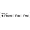Logo s textom 'Vyrobené pre iPhone, iPad, iPod', ktoré signalizuje kompatibilitu príslušenstva s Apple zariadeniami.