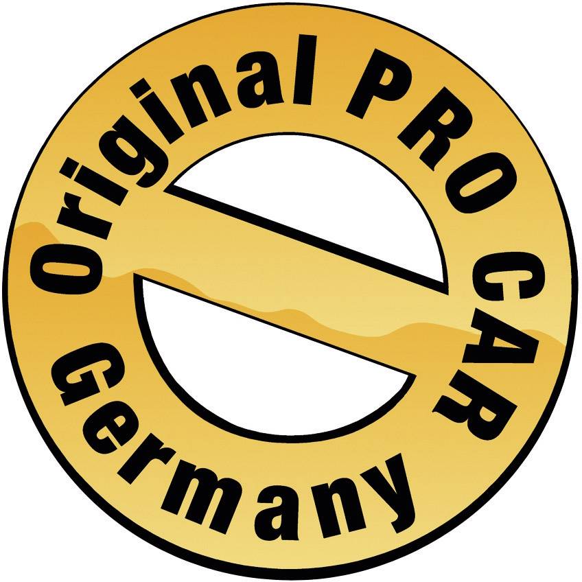 PRO CAR Germany-Logo v oranžovej farbe so štylizovaným dizajnom písmen.