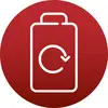 Symbol s akumulátorovým symbolom a kruhovým šípom, ktorý symbolizuje recykláciu alebo opätovné použitie batérií.