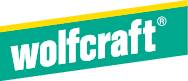 Obrázok zobrazuje logo spoločnosti 'wolfcraft', ktorej nápis je biely na zelenom pozadí s žltým horným okrajom.