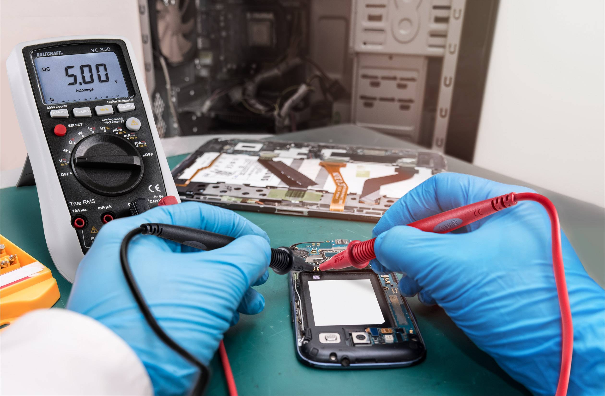 VOLTCRAFT VC850 ročni multimeter digitalni CAT III 1000 V, CAT IV 600 V Prikaz (štetje): 6000-5