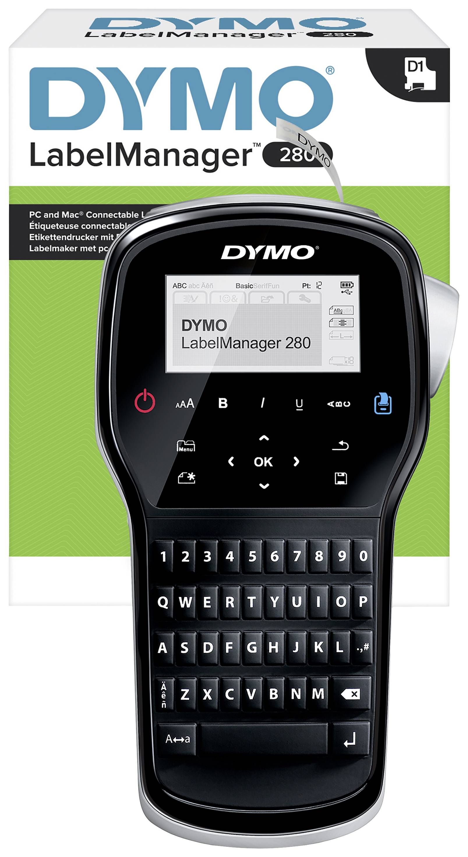 Tiskalnik nalepk Dymo LabelManager 280 za D1-trakove širine6-12 mm S0968970