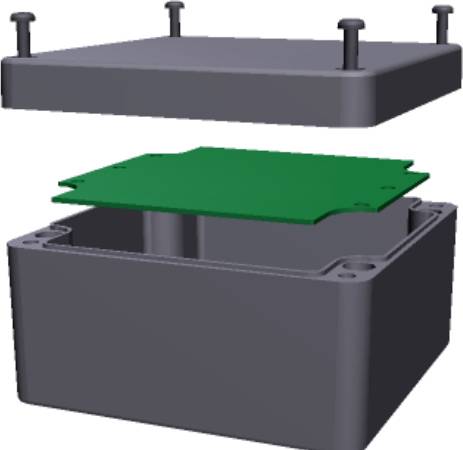 Univerzalno ohišje 160 x 160 x 90 aluminij siva Hammond Electronics 1590Z160GY 1 kos