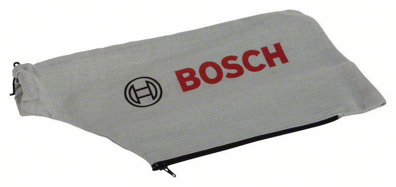 Siv transportni žep z zadrgo, potiskан s črnim logotipom Bosch in rdečim napisom 'BOSCH', primeren za ročno orodje.
