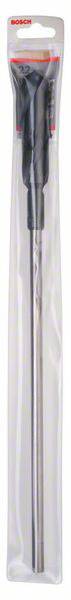 Zavit izvijač s črnim ročajem in dolgim kovinskim drogom, predstavljen pokončno v prosojni plastični vrečki.