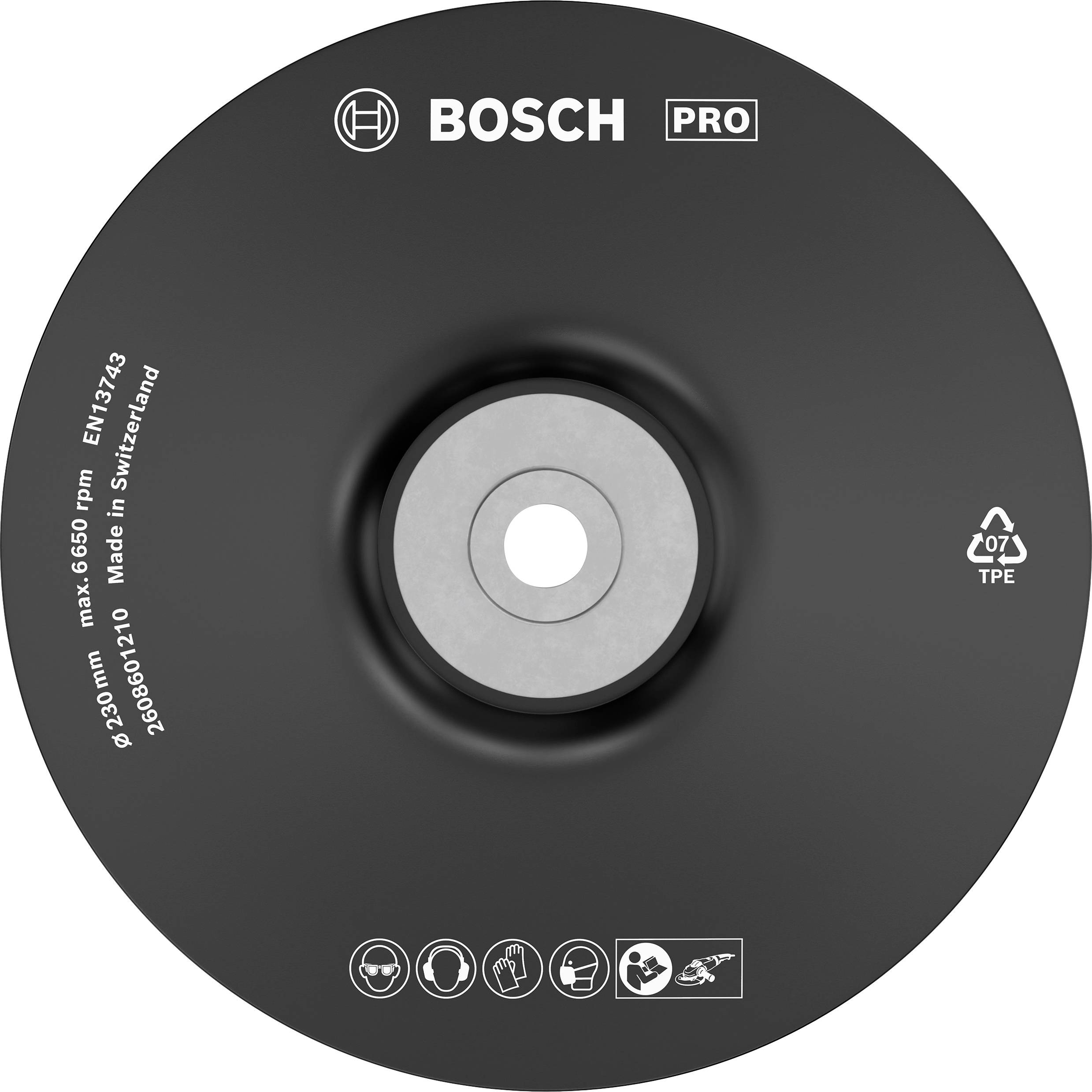 'Bosch Pro' rezalna plošča, premer 230 mm, maks. 6650 obr./min, izdelana v Švici. Primerna za rezanje kovine in nerjavečega jekla.