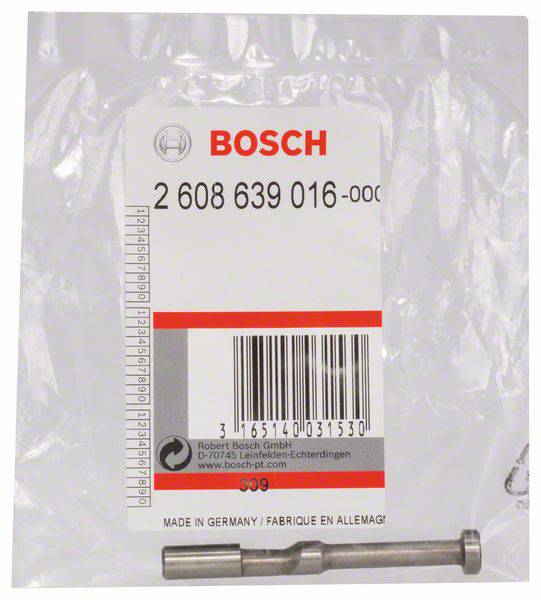Plastična vrečka z logotipom Bosch, ki vsebuje kovinsko vrtalno konico, poleg črtne kode in številke izdelka.