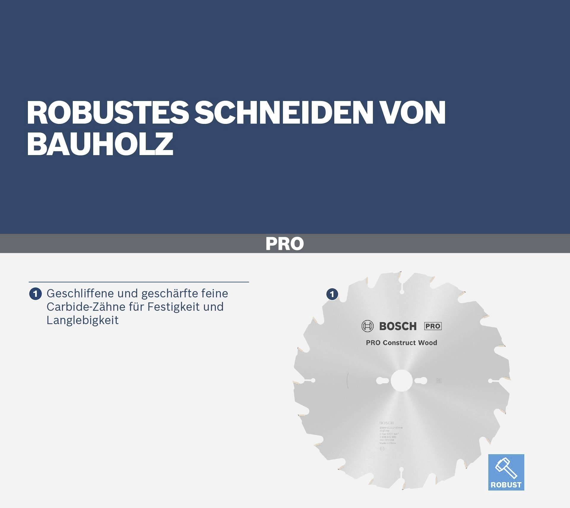 List krožne žage Construct Wood, 300 x 30 x 3,2 mm, 20 Bosch 2608640690 premer: 300 x 30 mm debelina: 3.2 mm-2