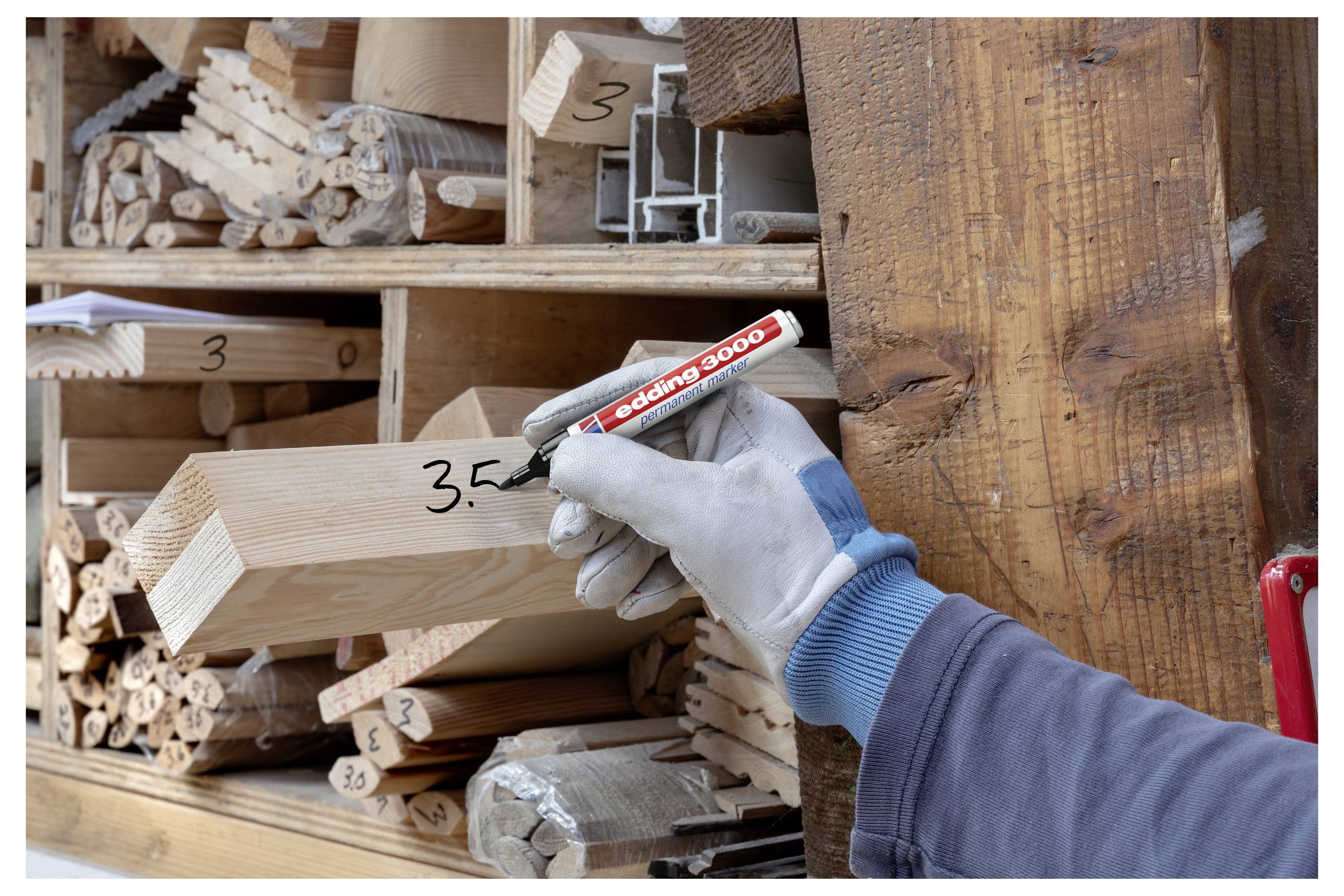 Edding 3000 4-3000-1-1003 permanenti označevalnik modra Vodoodporno: da-6