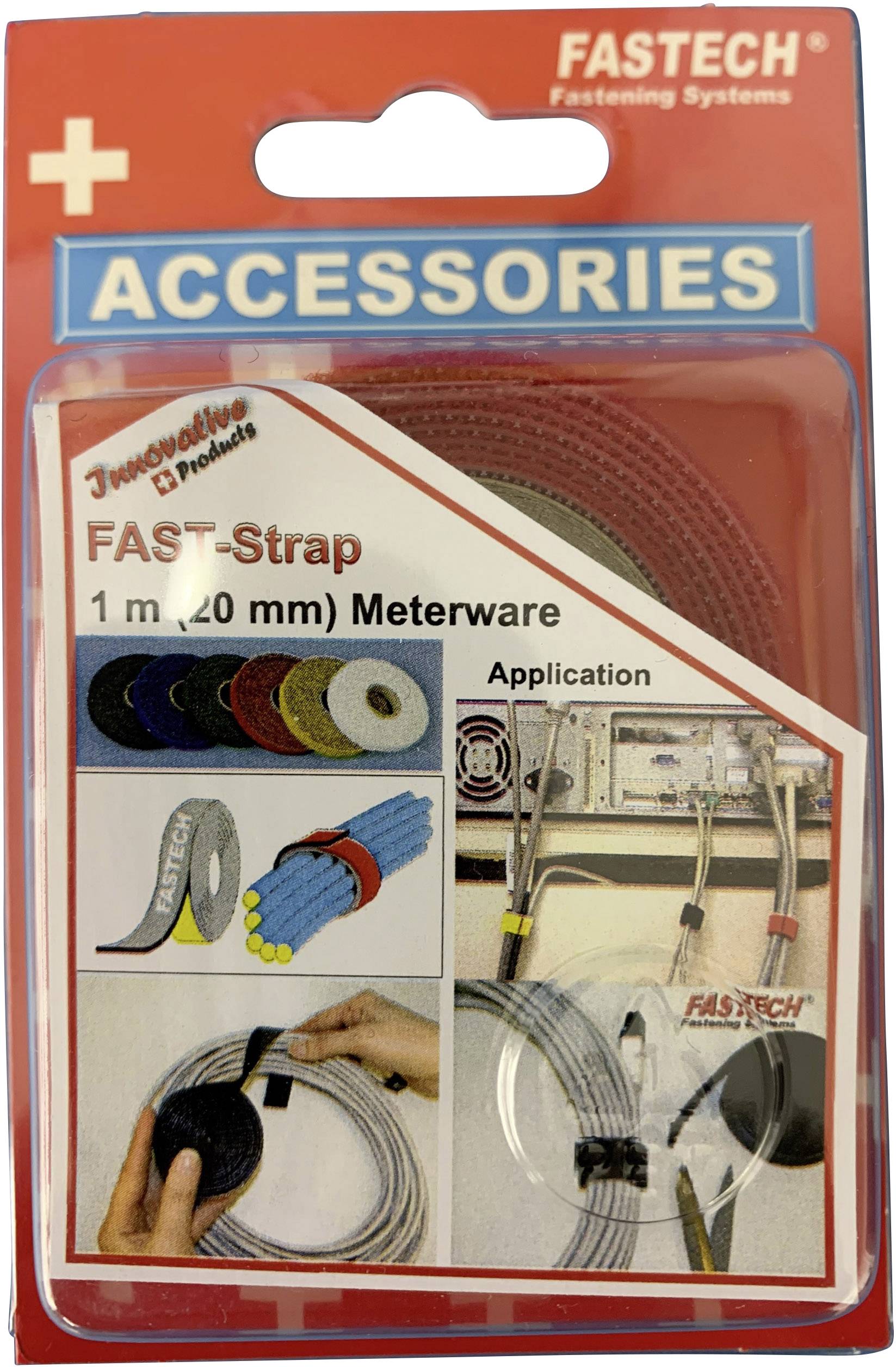 Fastech Europe Velkro trak FAST-Straps (D x Š ) 1 m x 20 mm,rdeč, 1 kos 910-530C