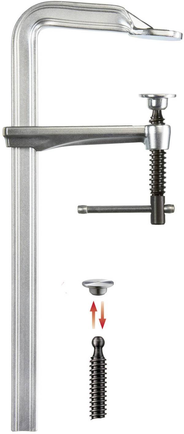 Bessey GZ16K nizko vpeta vijačna spona Vpenjalna širina (maks.):160 mm  Mere razkladanja:80 mm