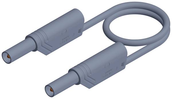 4 mm safety test lead, 2x stackable plugs, 2,5 mm², 50 cm