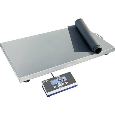 Digitalna platforma tehtnica z odstranljivo, protizdrsno podlogo. Na zaslonu prikazuje '00.0' kg. Primerna za natančne meritve teže.