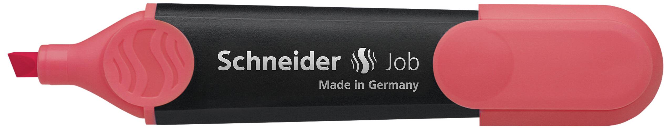 Rdeč flumaster z napisom 'Schneider Job Made in Germany'.