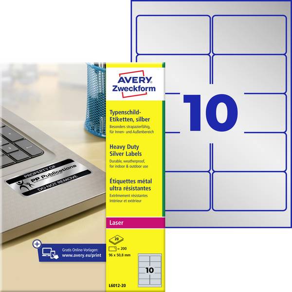AVERY etikete L6012-20 96 x 50,8 mm, 200 kosov  Avery-Zweckform