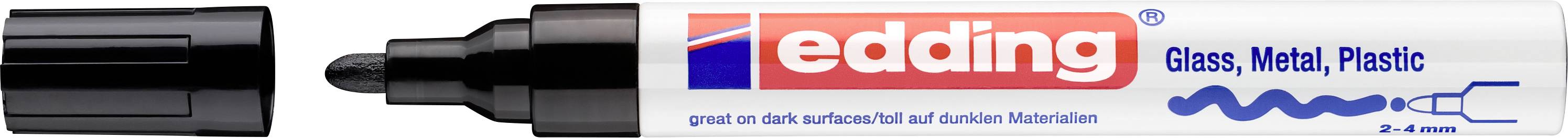 Edding CR slikalni marker E-750 4-750-9-001 širina 2 - 4 mm oblika konice okrogla črn