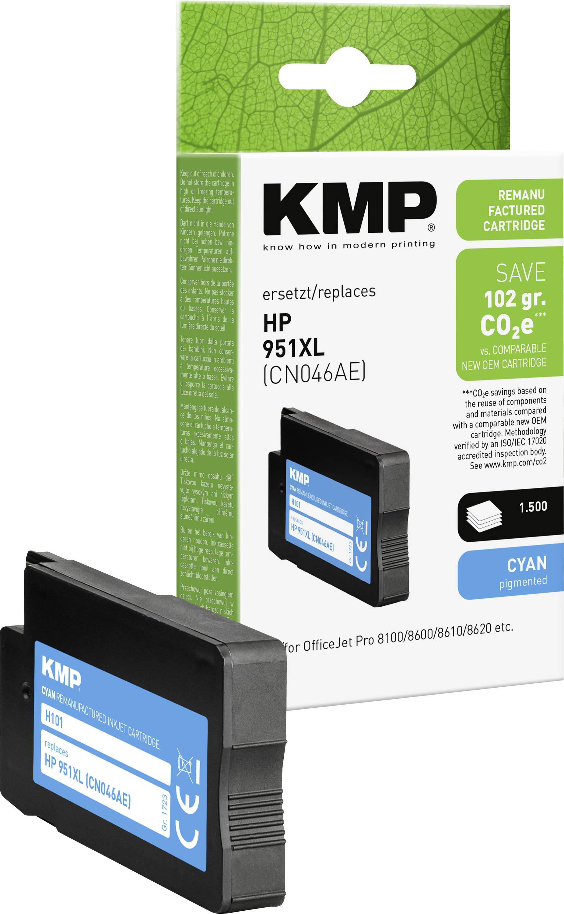 Tiskalniška kartuša KMP H101 nadomešča HP 951, 951XL Cyan