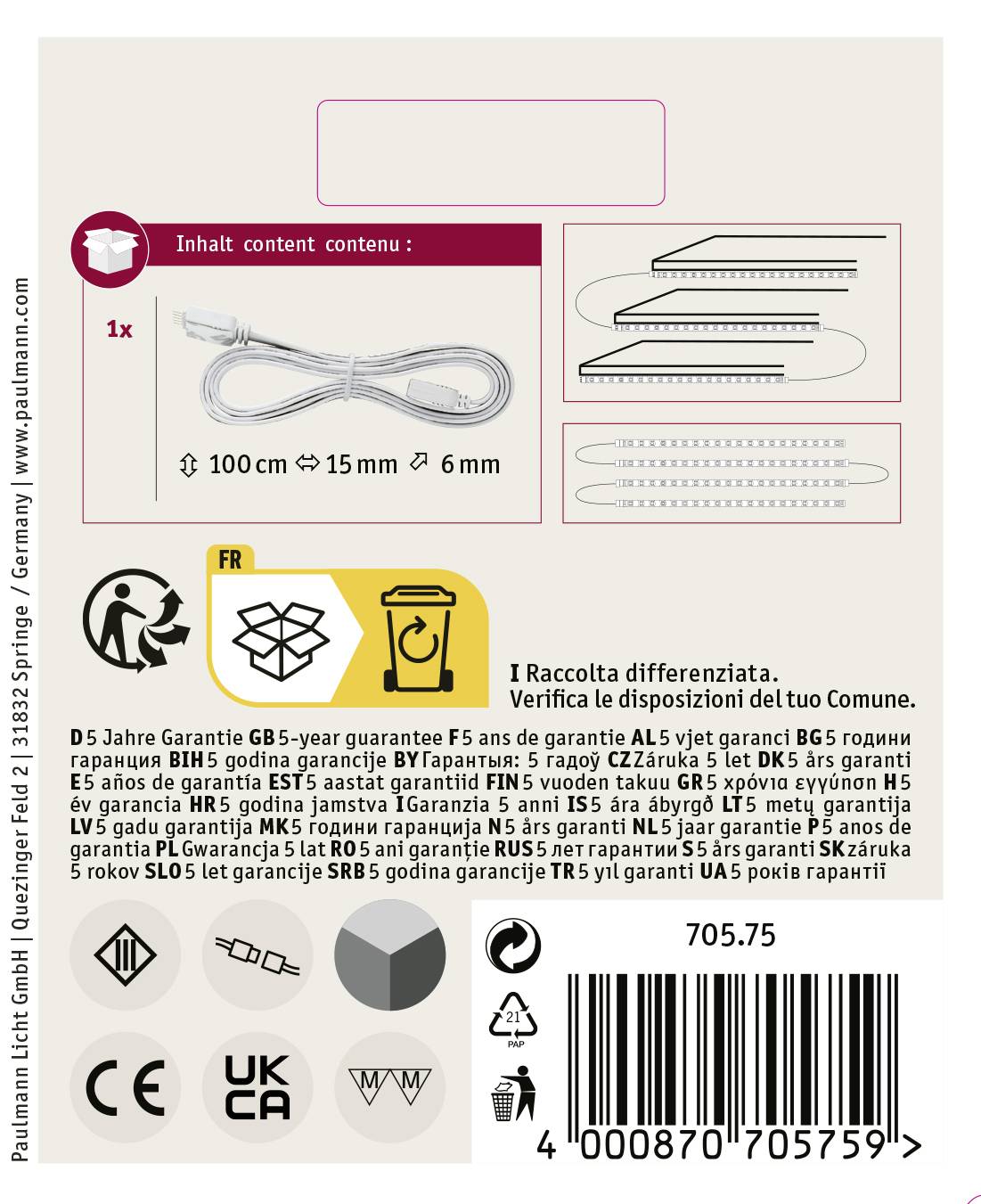 Paulmann 70575 70575 24 V Piece 1 kos-4