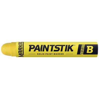 Rumen flomaster z napisom 'Paintstik Original B', ki se uporablja kot trdno barvilo.