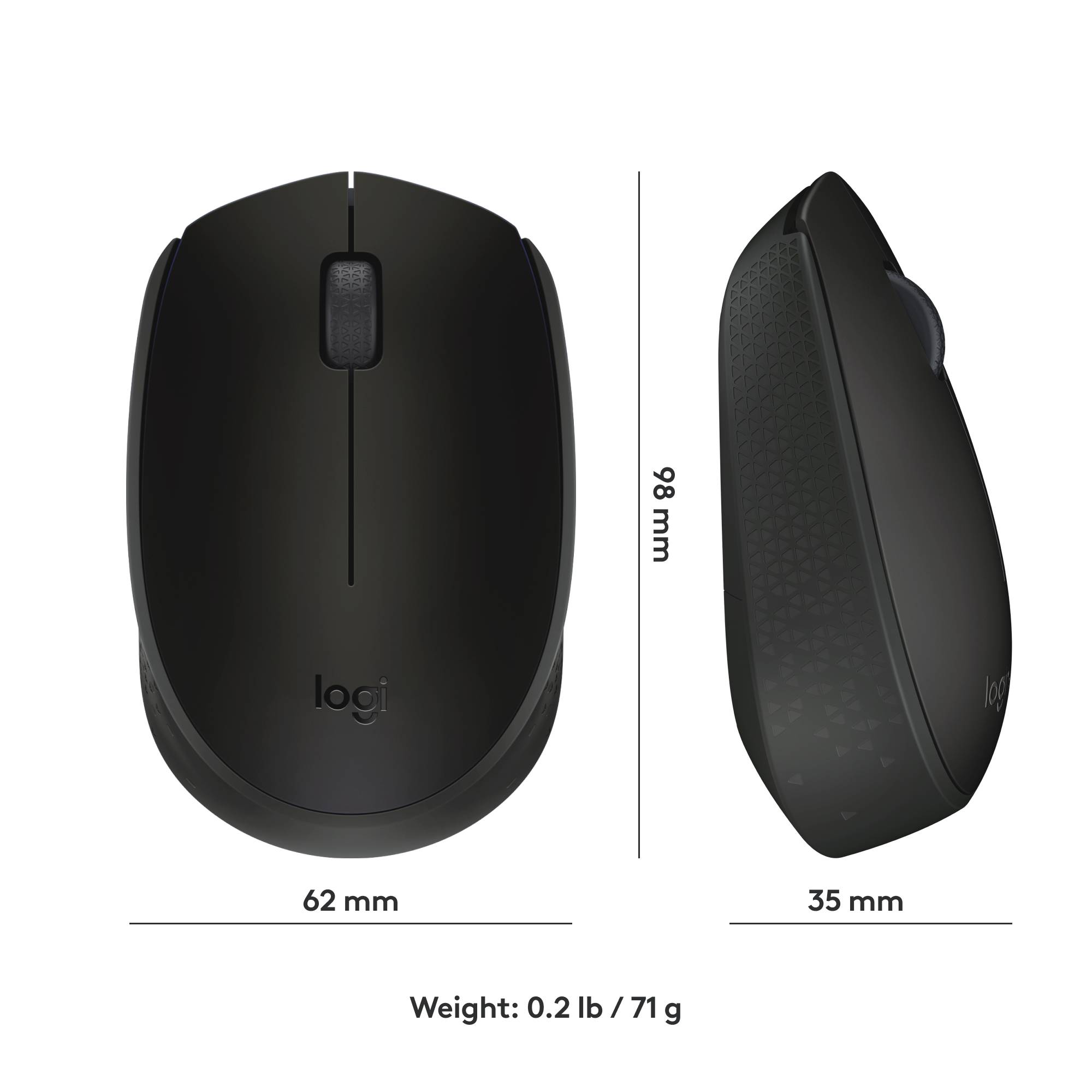 Logitech M171 miška brezžično, brezžično optični črna, siva 3 Tipke 1000 dpi-7