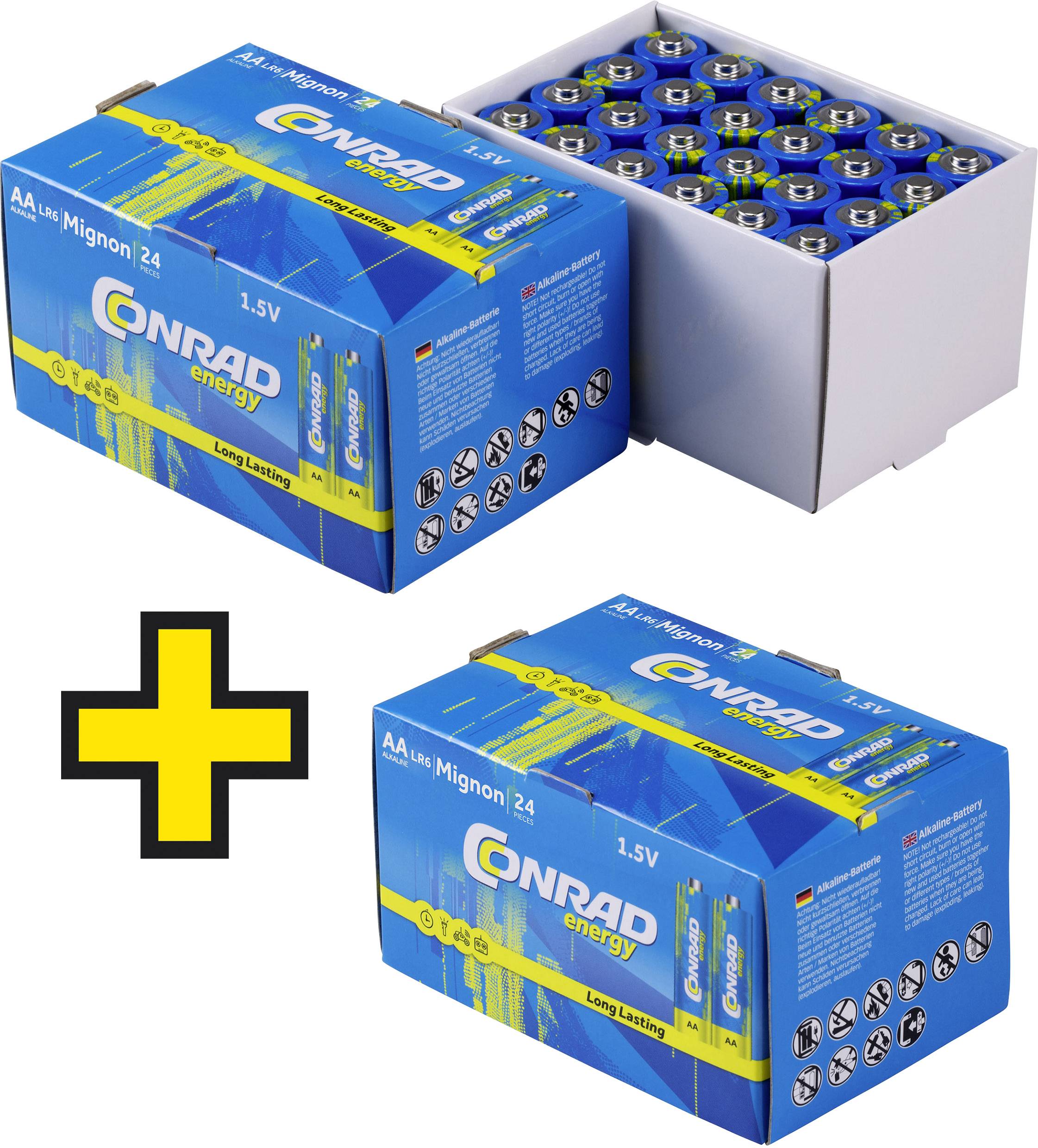 Conrad Energy Mignon aa baterija Alkalno manganov 1 5 V 72 Kos 
