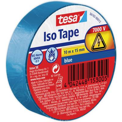 tesa 56192-00012-22 izolirni trak modra (D x Š) 10 m x 15 mm 1 kos-0