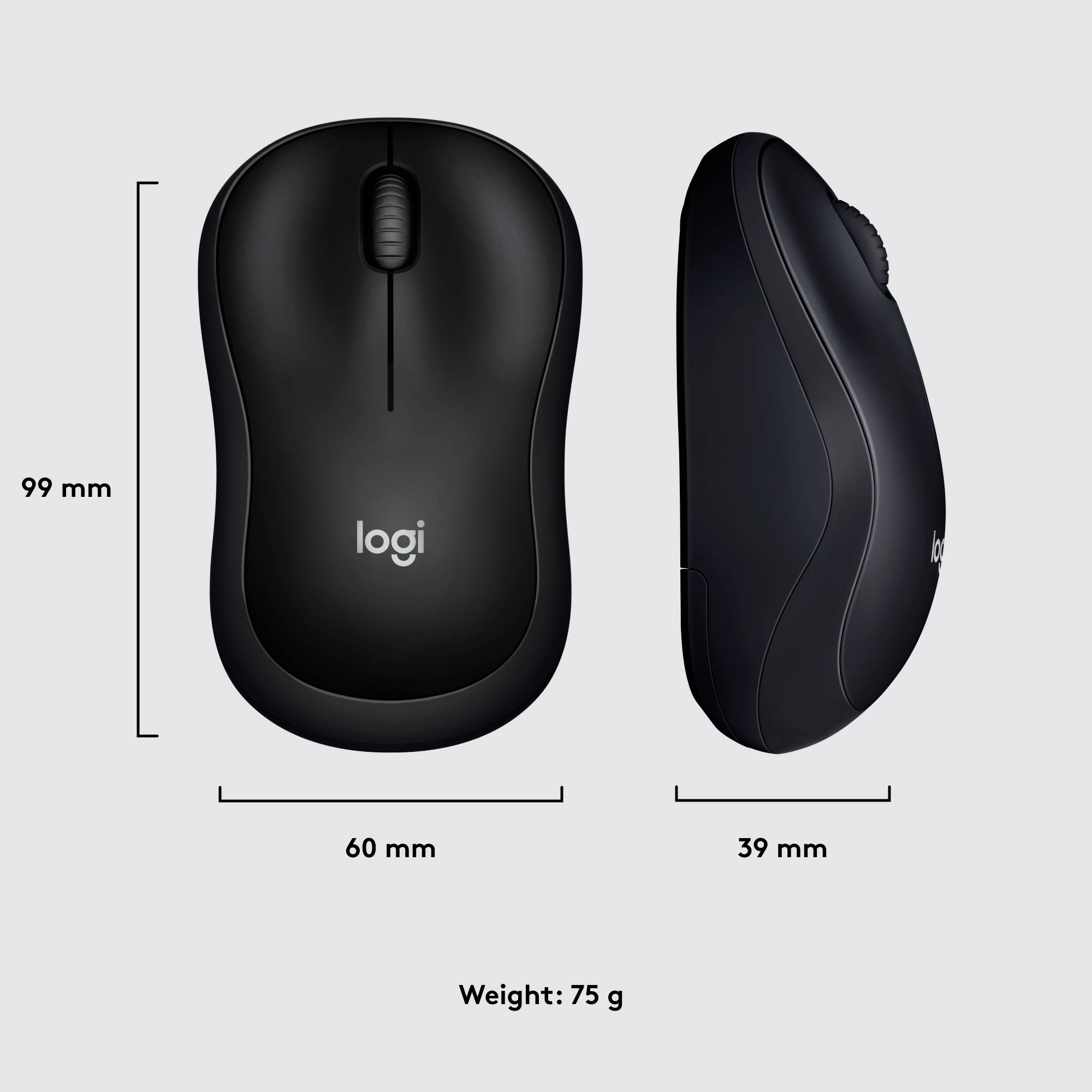 Logitech M220 Silent miška brezžično optični črna 3 Tipke 1000 dpi-1