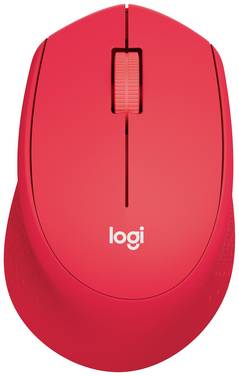Logitech M330 Silent Plus miška brezžično optični rdeča 3 Tipke 1000 dpi