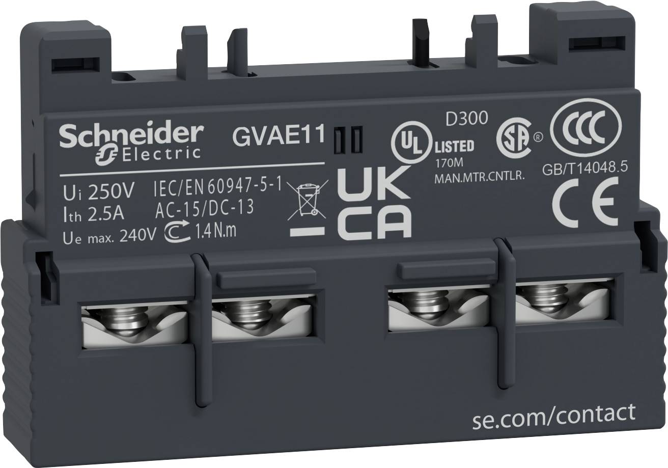 Pomožno stikalo 1 zapiralni, 1 odpiralni Schneider Electric GVAE11 1 kos-0