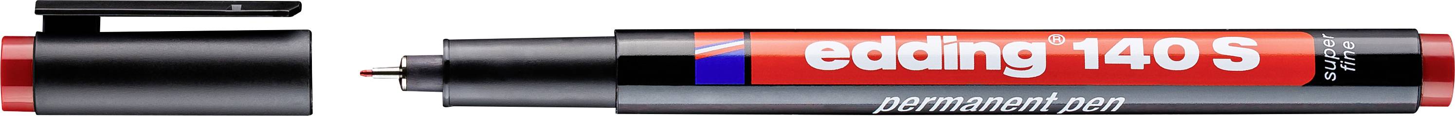 Edding flomaster za folijo 140 S permanent pen super fine 4-140002 rdeča