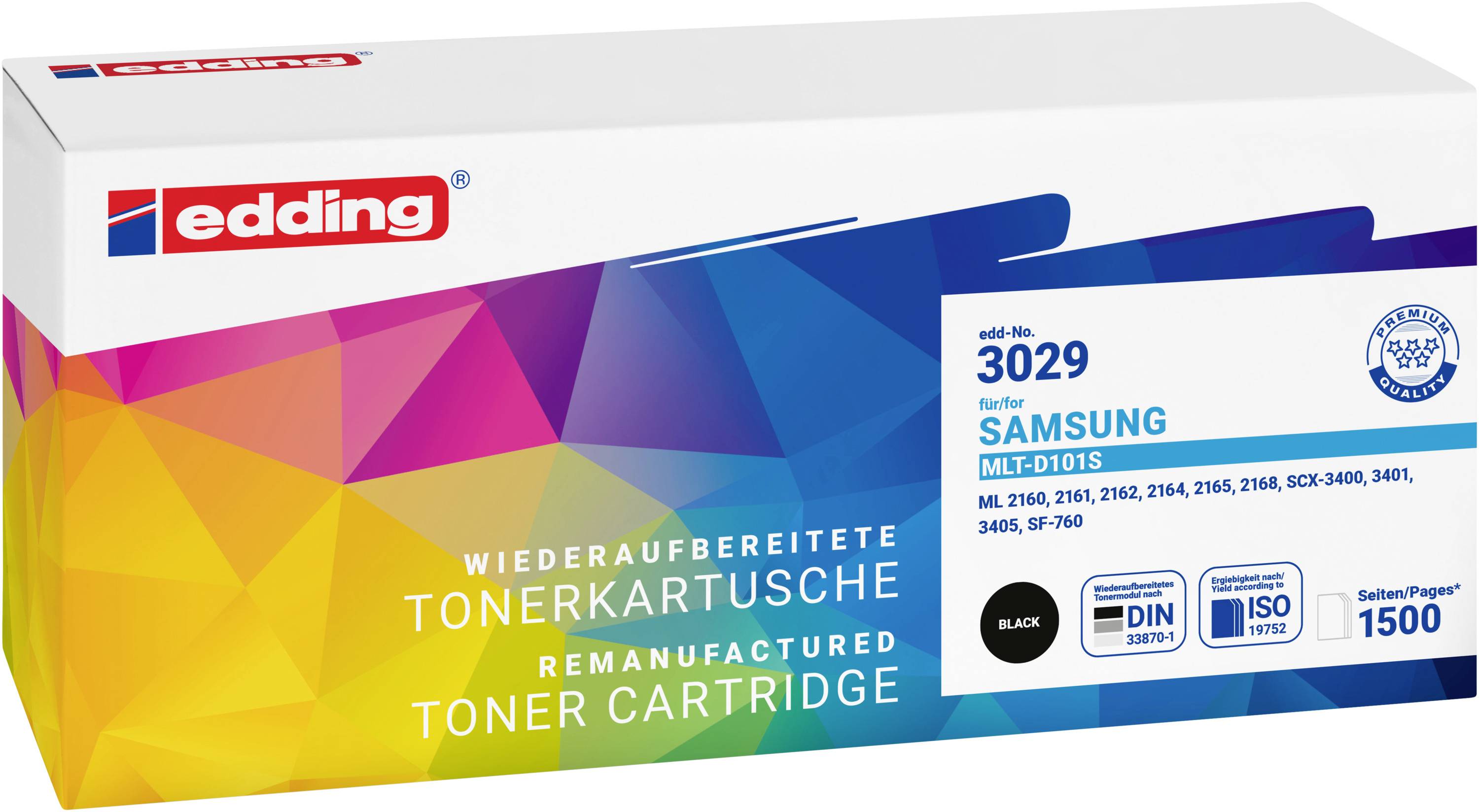 Edding toner zamenjava Samsung MLT-D101S kompatibilnost črna 1500 Strani EDD-3029 EDD-3029-0